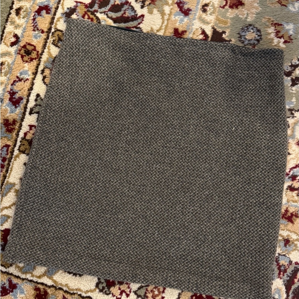 Ralph Lauren Vintage - Green wool tweed and silk old money mini skirt